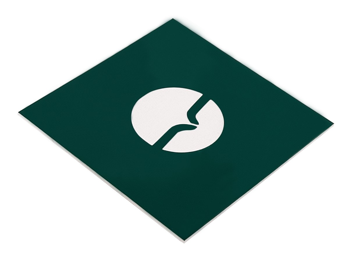 Gravyrplast Grön/Vit 600x600x1,6 mm