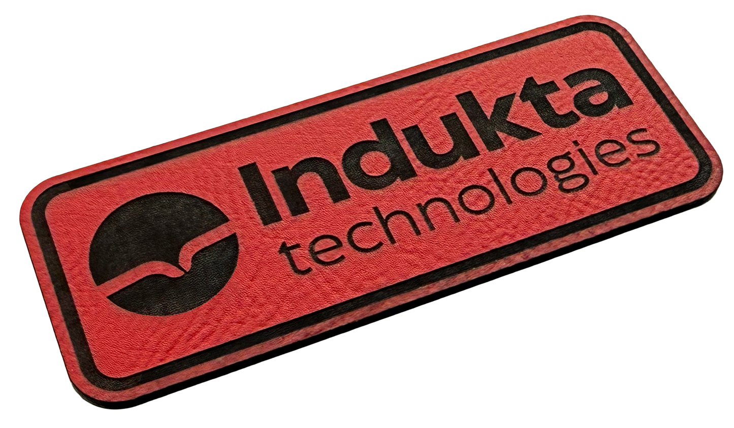 Red / Black leatherette 600x300mm