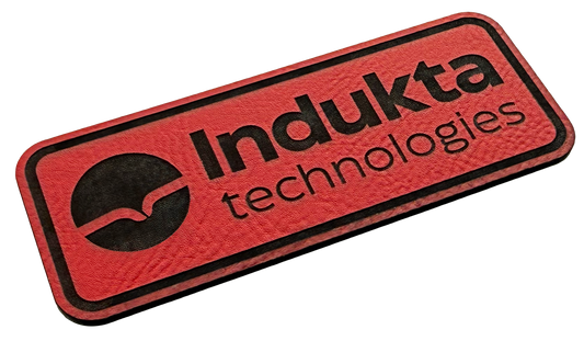 Red / Black leatherette 600x300mm